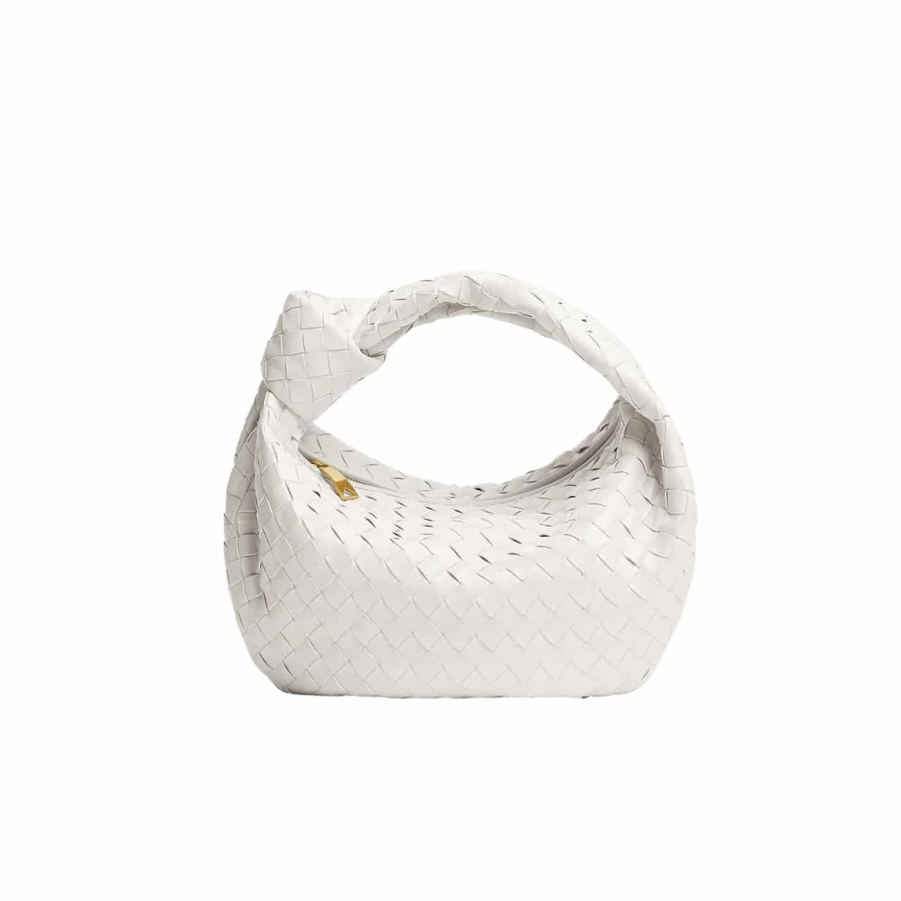 B0tt*ga Ven*ta Jodie Intrecciato Leather Handle Bag White 27Cm 690225Vcpp09009