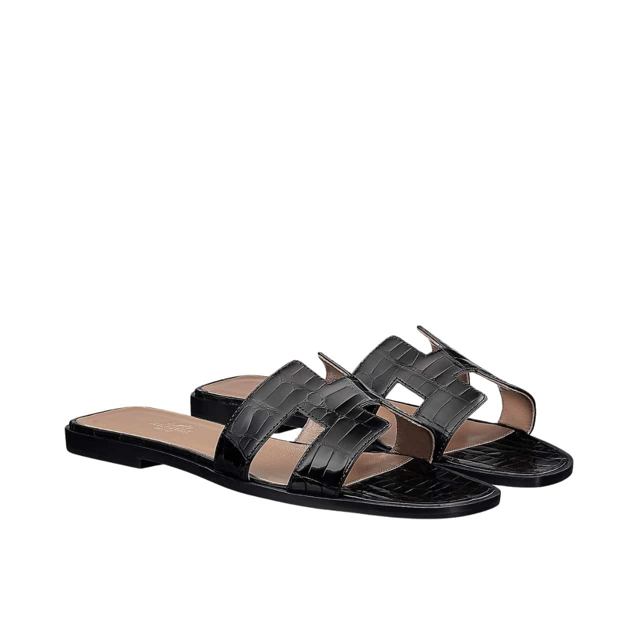 H**me5 Oran Sandal Alligator In Black H001089Z 01360