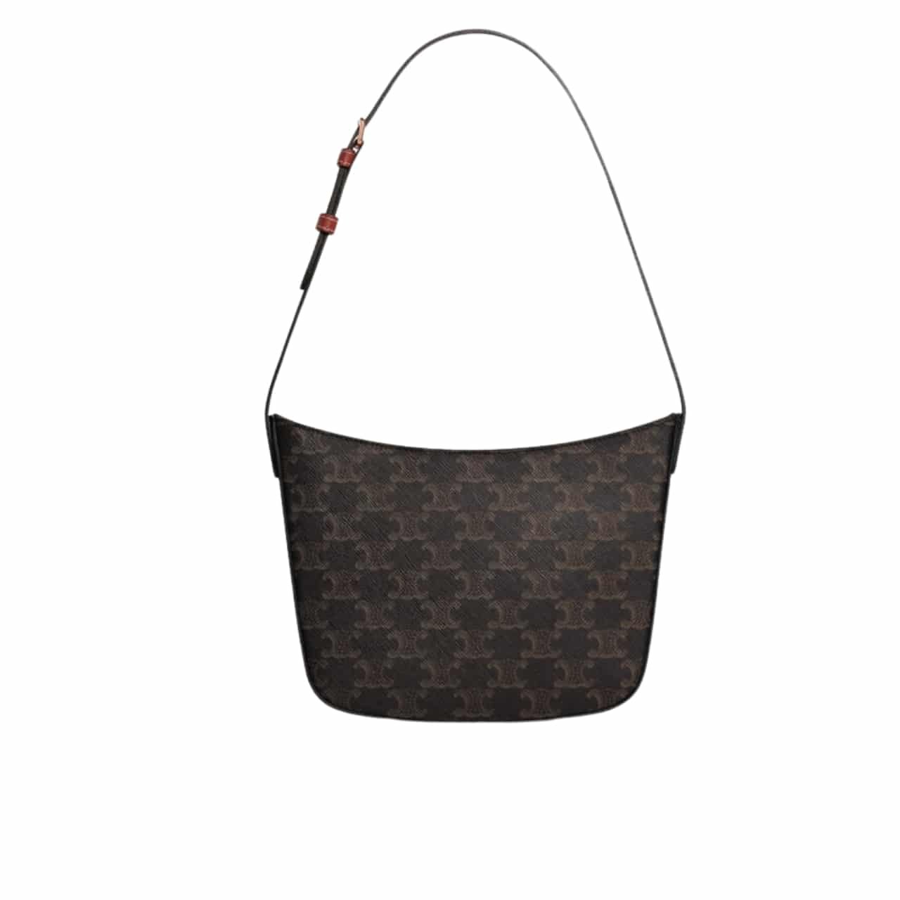 Ce1i*e Croque Bag In Triomphe Canvas And Calfskin Tan 19Cm 112272Cuz 04Lu