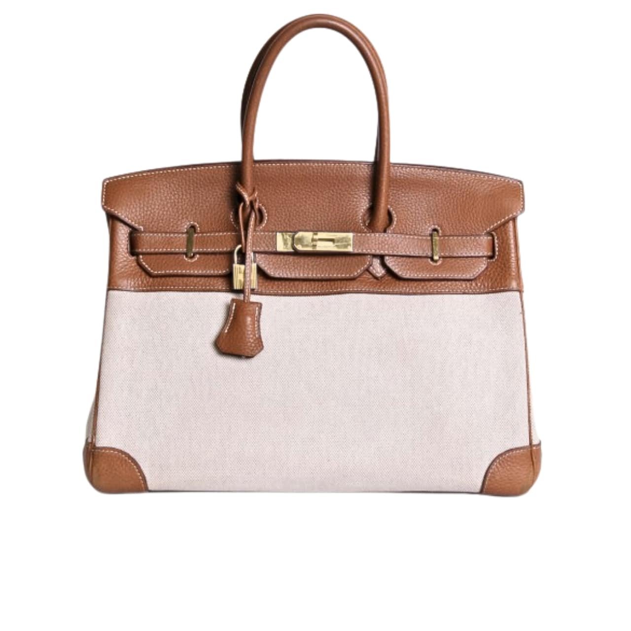 H**me5 Birkin 25 Toile H Brown 25Cm