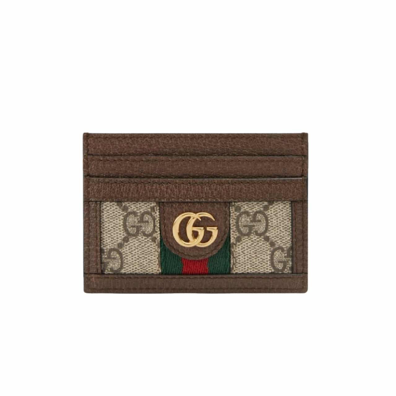 Gvc*1 Ophidia Gg Card Case Monogram Brown 10Cm 523159 96Iwg 8745