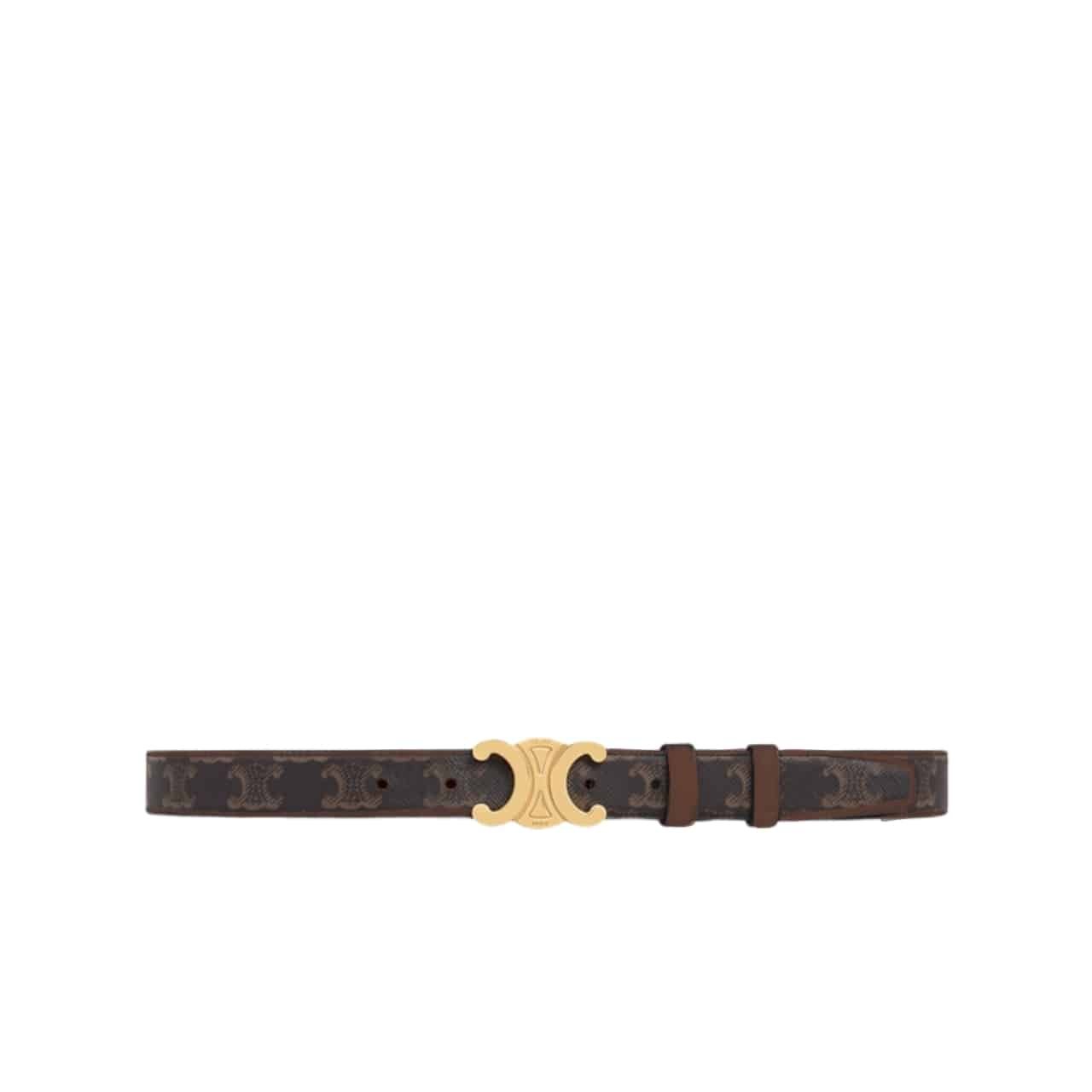 Ce1i*e Triomphe Belt In Triomphe Canvas Tan 25Mm