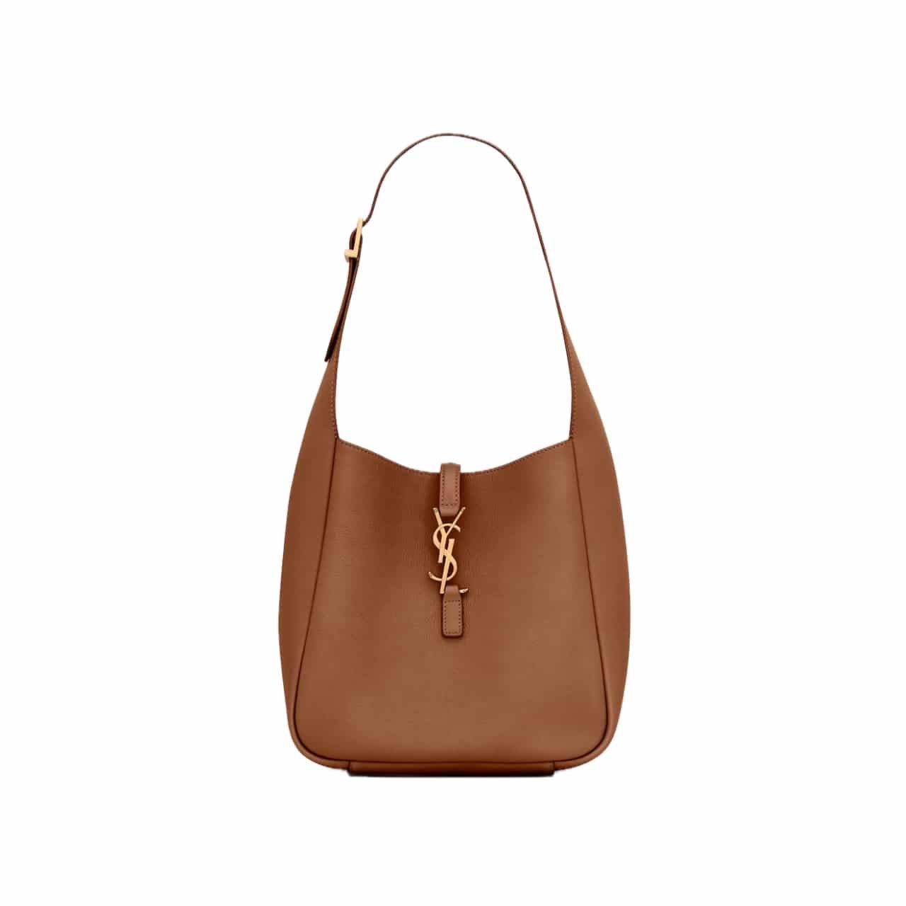 Sa1nt Lau*nt Le 5 À 7 S*pple Large In Grained Leather Brown 31Cm 713938Aaauq2536