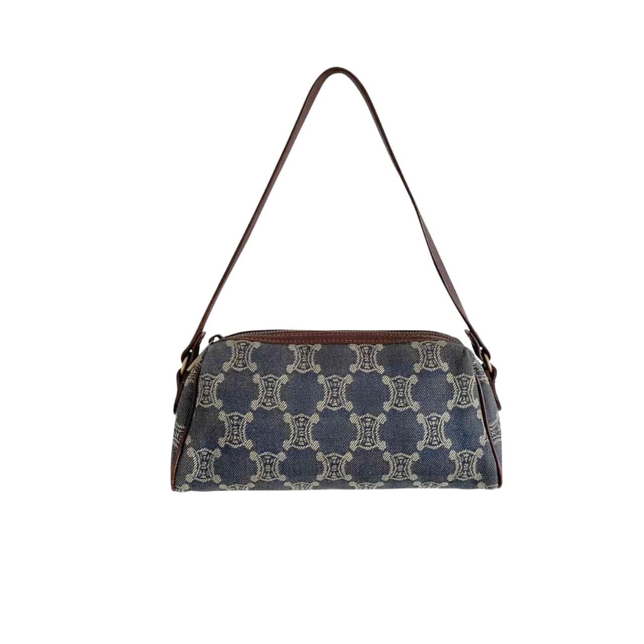 Ce1i*e Triomphe Baguette Bag In Denim Blue 22Cm