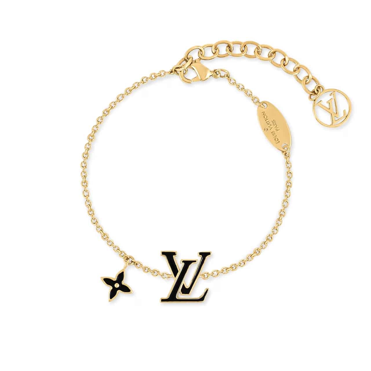 L0vis Vvtt0n Lv Iconic Enamel Bracelet Black M1191A