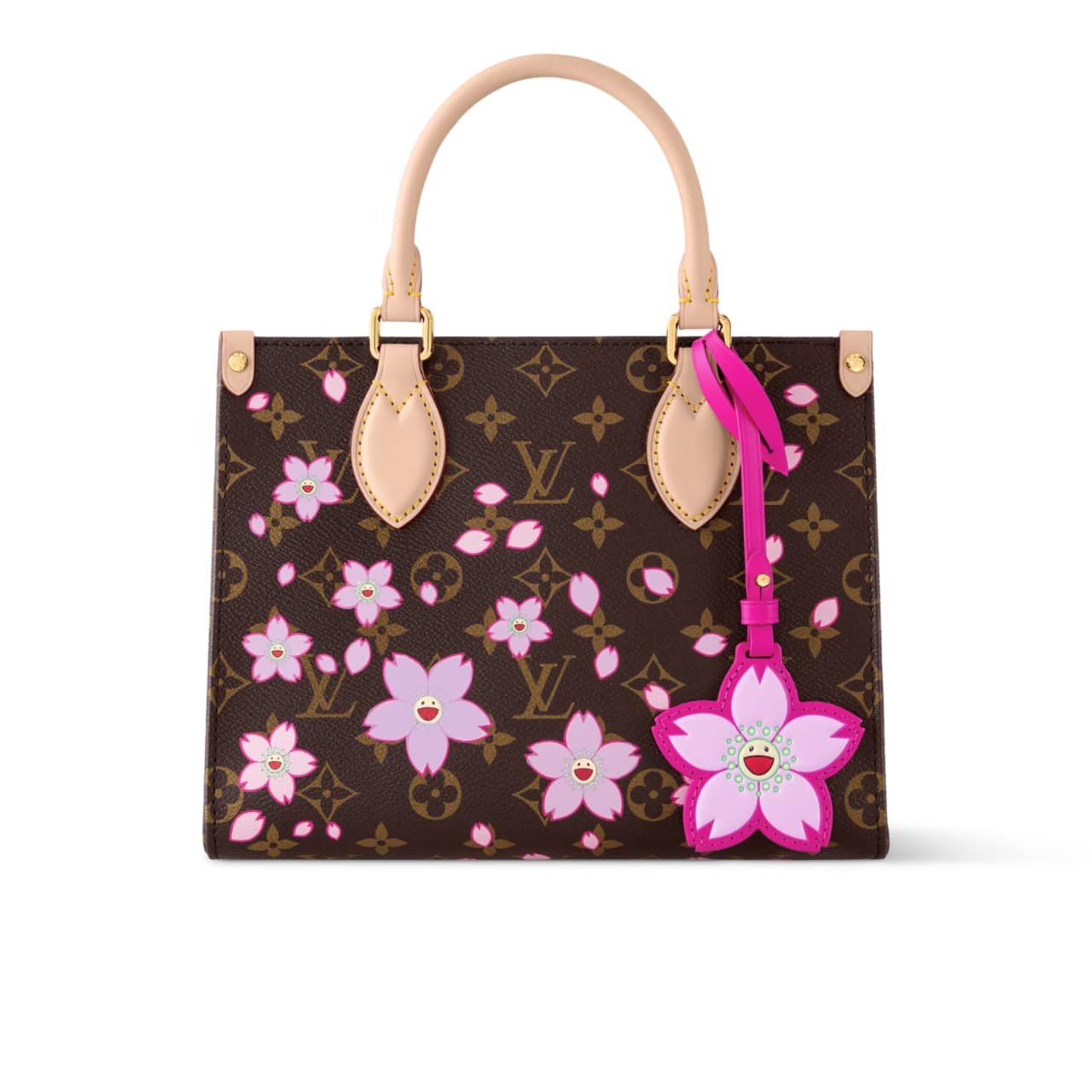 L0vis Vvtt0n X Takashi Murakami Onthego PM Sakura Brown 25Cm M13269