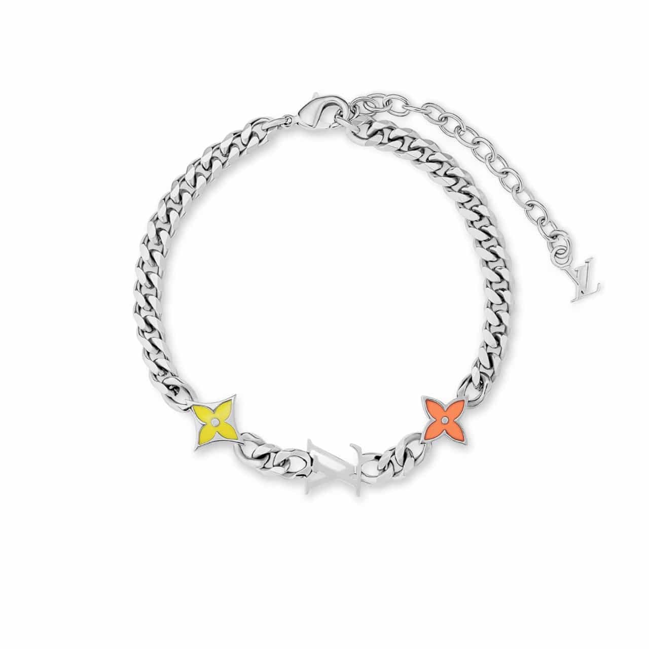 L0vis Vvtt0n Monogram Row Bracelet Brass M1598A