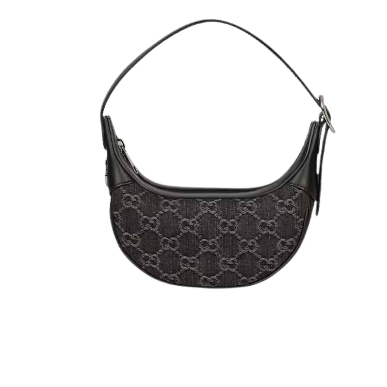 Gvc*1 Ophidia Gg Mini Denim Bag Black And Gray 19Cm 658551 Fac2F 8450