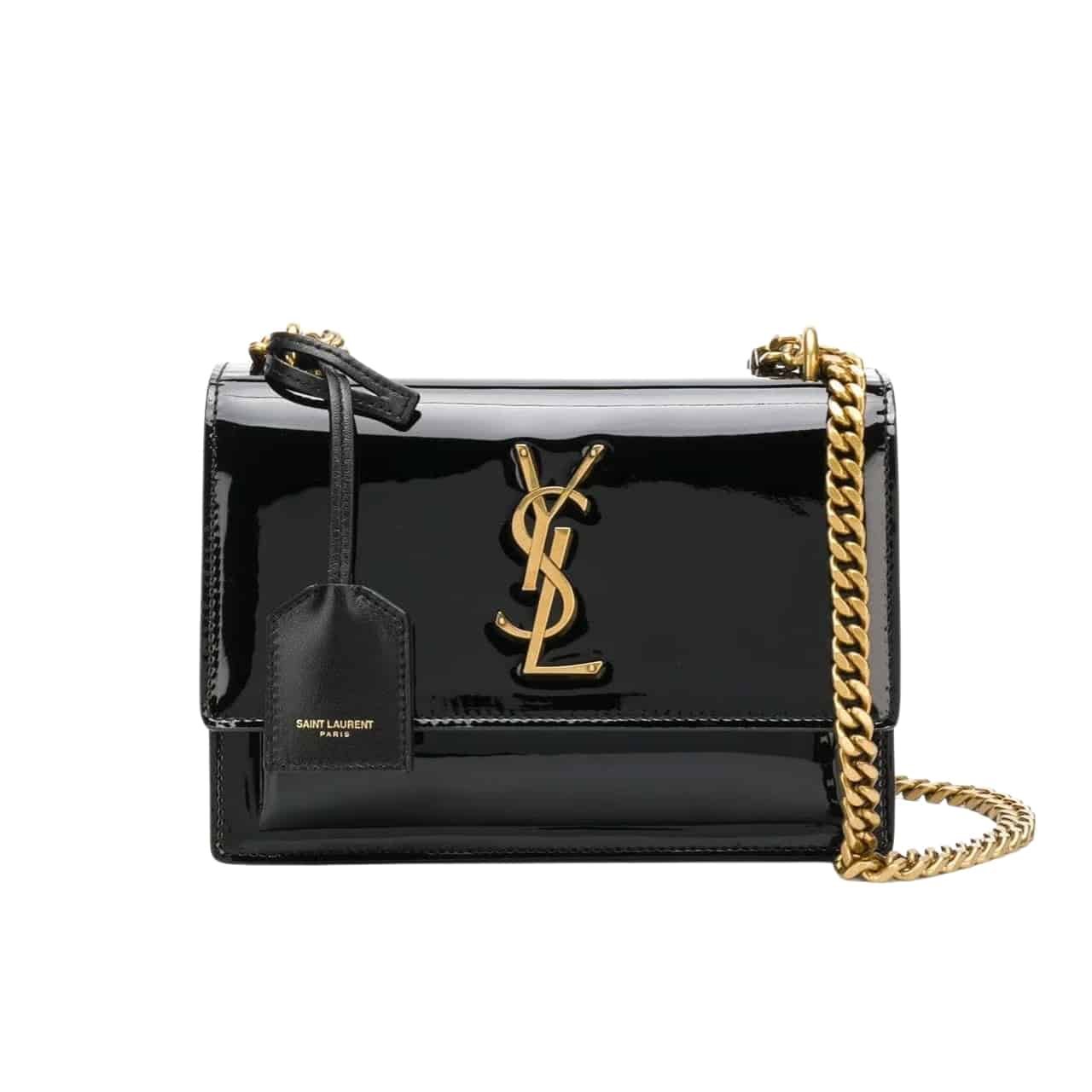 Sa1nt Lau*nt Small Sunset Chain Bag Black 23Cm 533026D422W1000