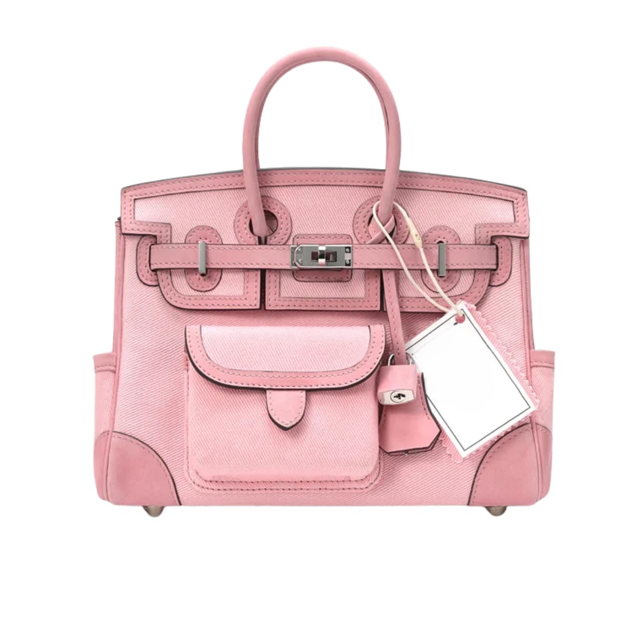 H**me5 Birkin 25 Cargo Travel Bag Pink 25Cm