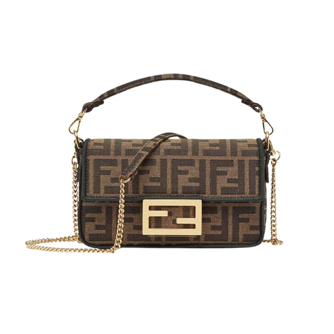 F**di Mini Baguette Brown 8Bs017A6V5F17U4