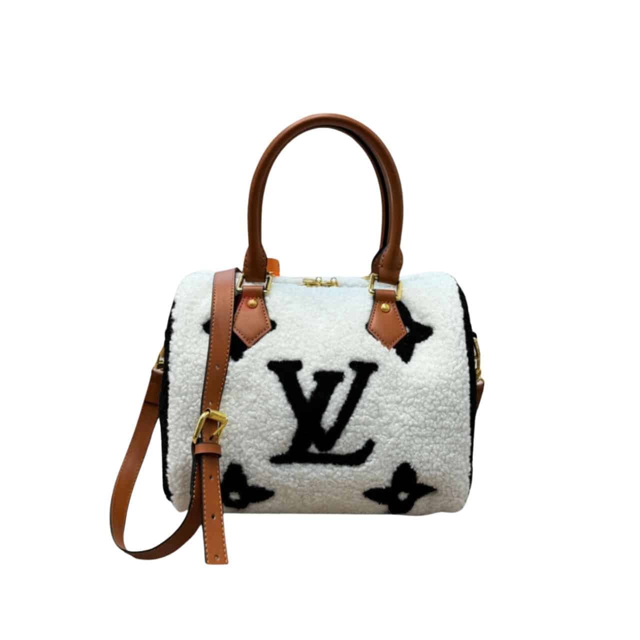 L0vis Vvtt0n Monogram Teddy Speedy Bandouliere White 25Cm