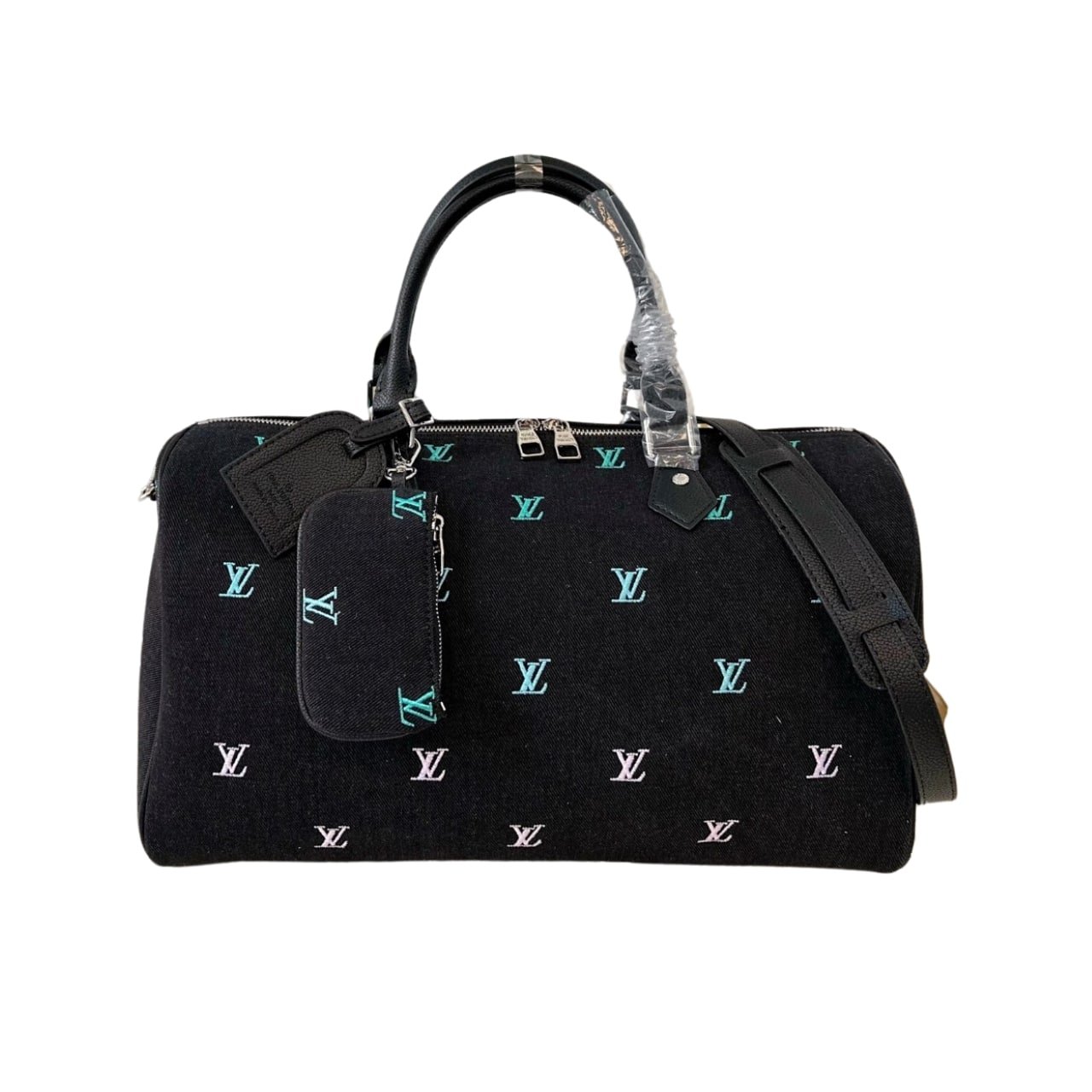 L0vis Vvtt0n Keepall Bandoulière Black Denim 40Cm