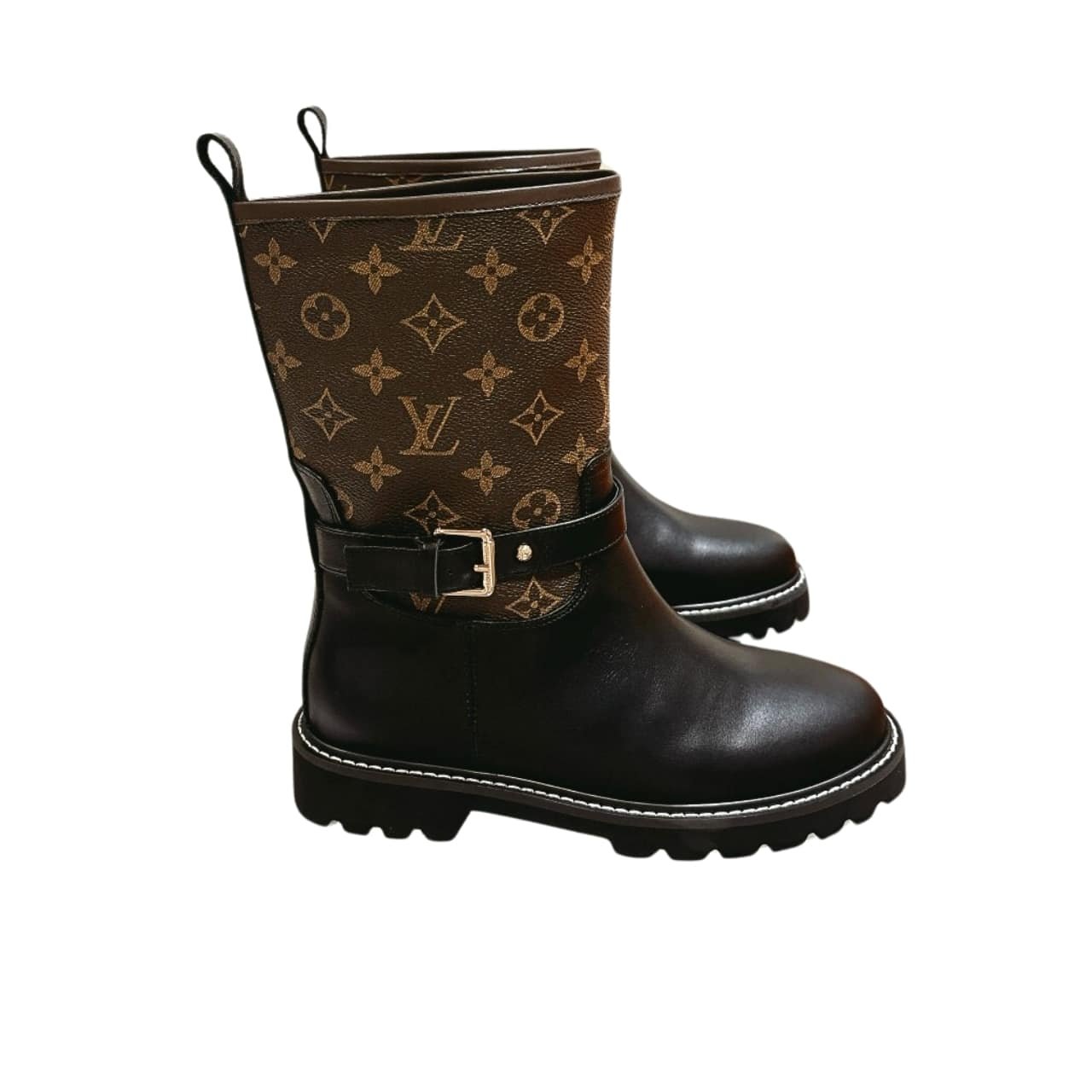 L0vis Vvtt0n Territory Flat Ankle Boot Monogram Brown