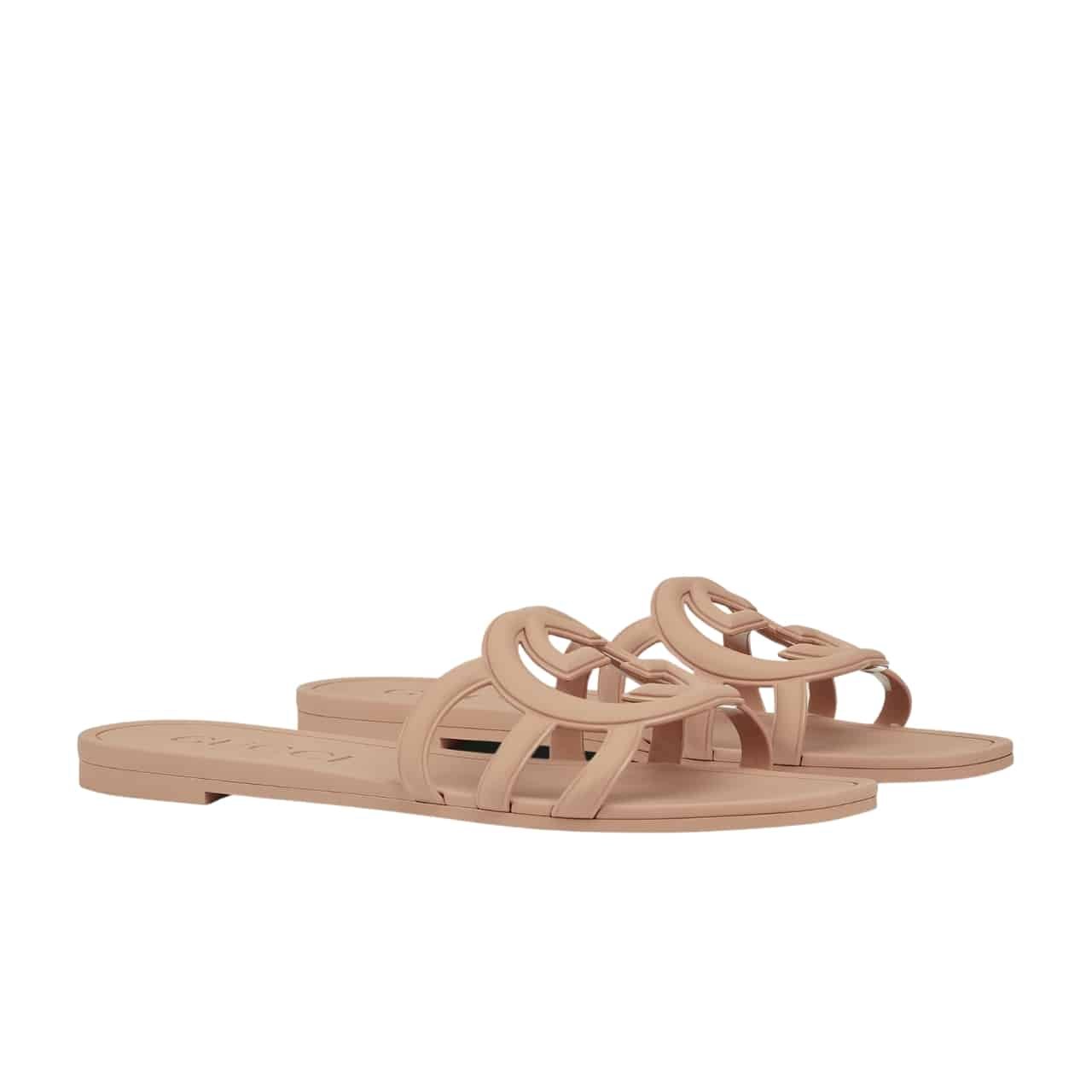 Gvc*1 Women’s Interlocking G Slide Sandal Light Beige 780307 J8700 2526