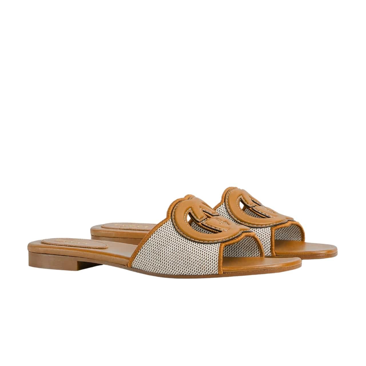 Gvc*1 Women’s Interlocking G Slide Sandal Brown 835723 Faea0 9562