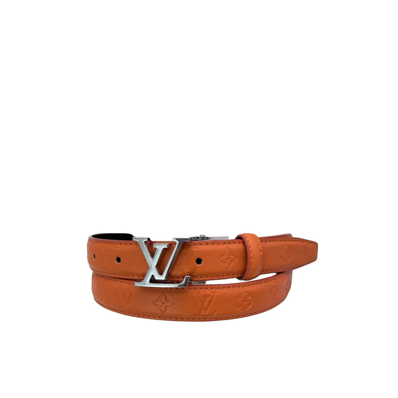 L0vis Vvtt0n Initiales Leather Belt Monogram Orange 25Mm