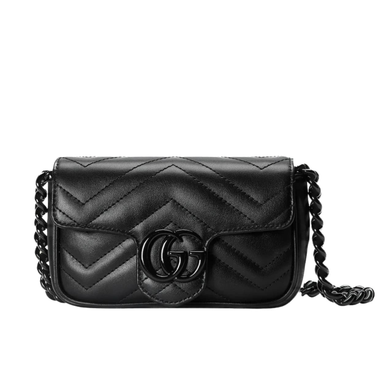Gvc*1 Gg Marmont Belt Bag Black 16Cm 699757 Um8Kv 1000