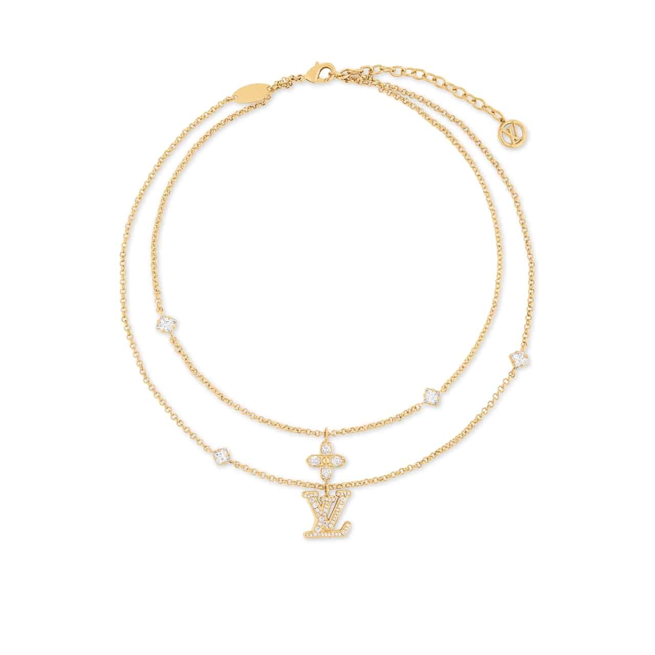 L0vis Vvtt0n Lady Lv Necklace Gold Tone M01845
