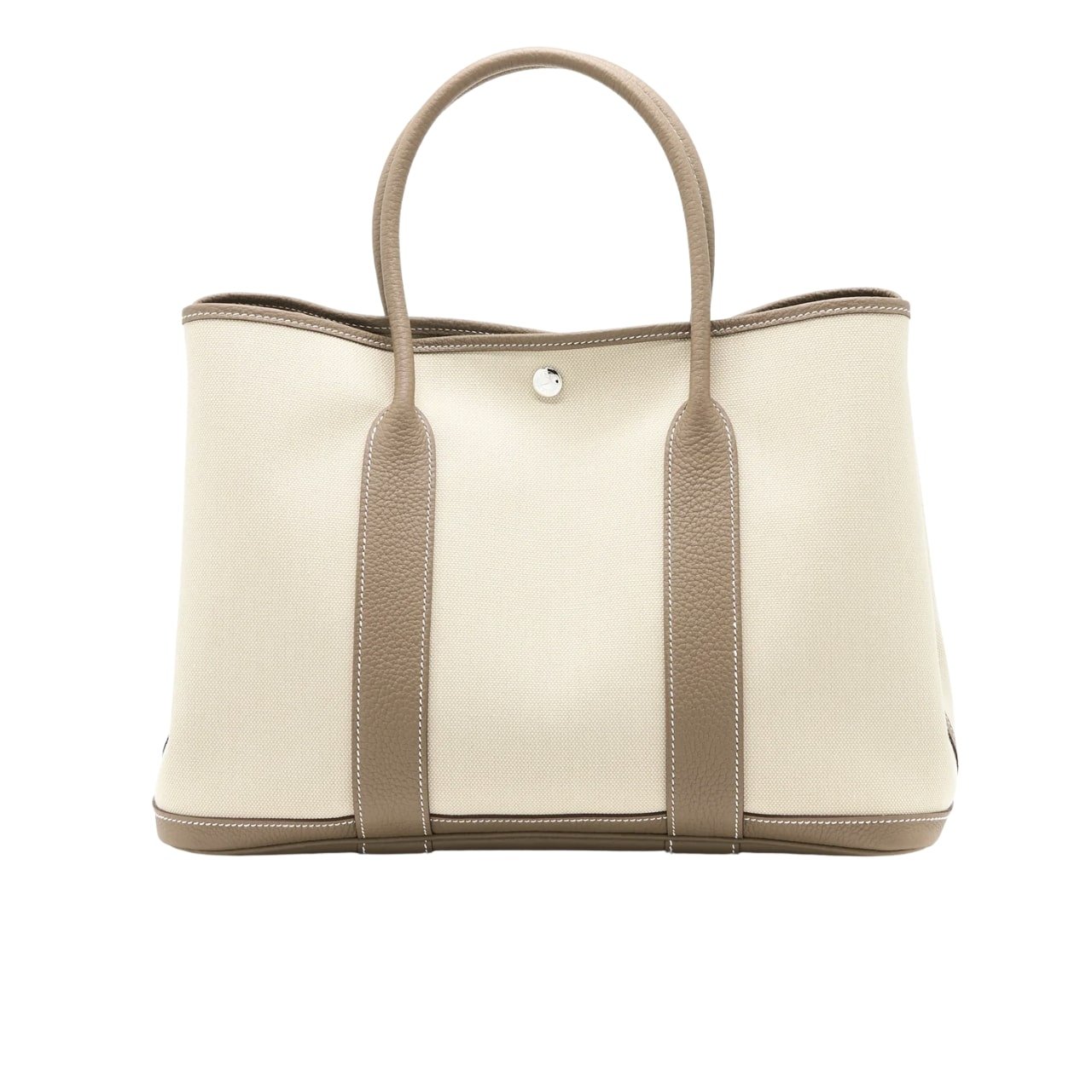 H**me5 Garden Party 30 Handbag Canvas Etoupe 30Cm