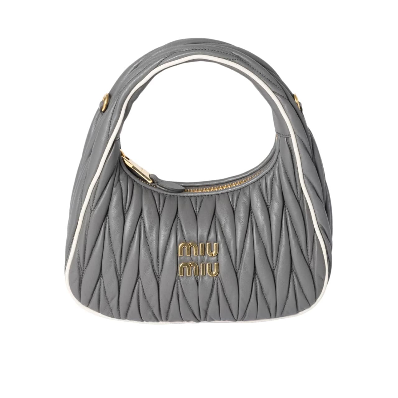 M1um1u Wander Matelassé Bag Marble Gray And White 20Cm 5Bc125 2Ibs F0Rxg V Oof