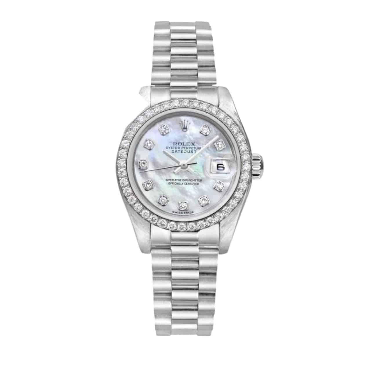 R01ex Lady Datejust 31 Silver Jubilee D1am0nd Dial In White 31Mm