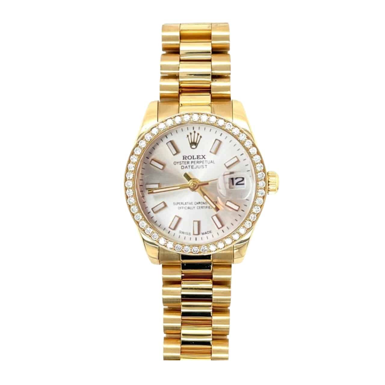 R01ex Lady Datejust White Dial Yellow Gold 28Mm