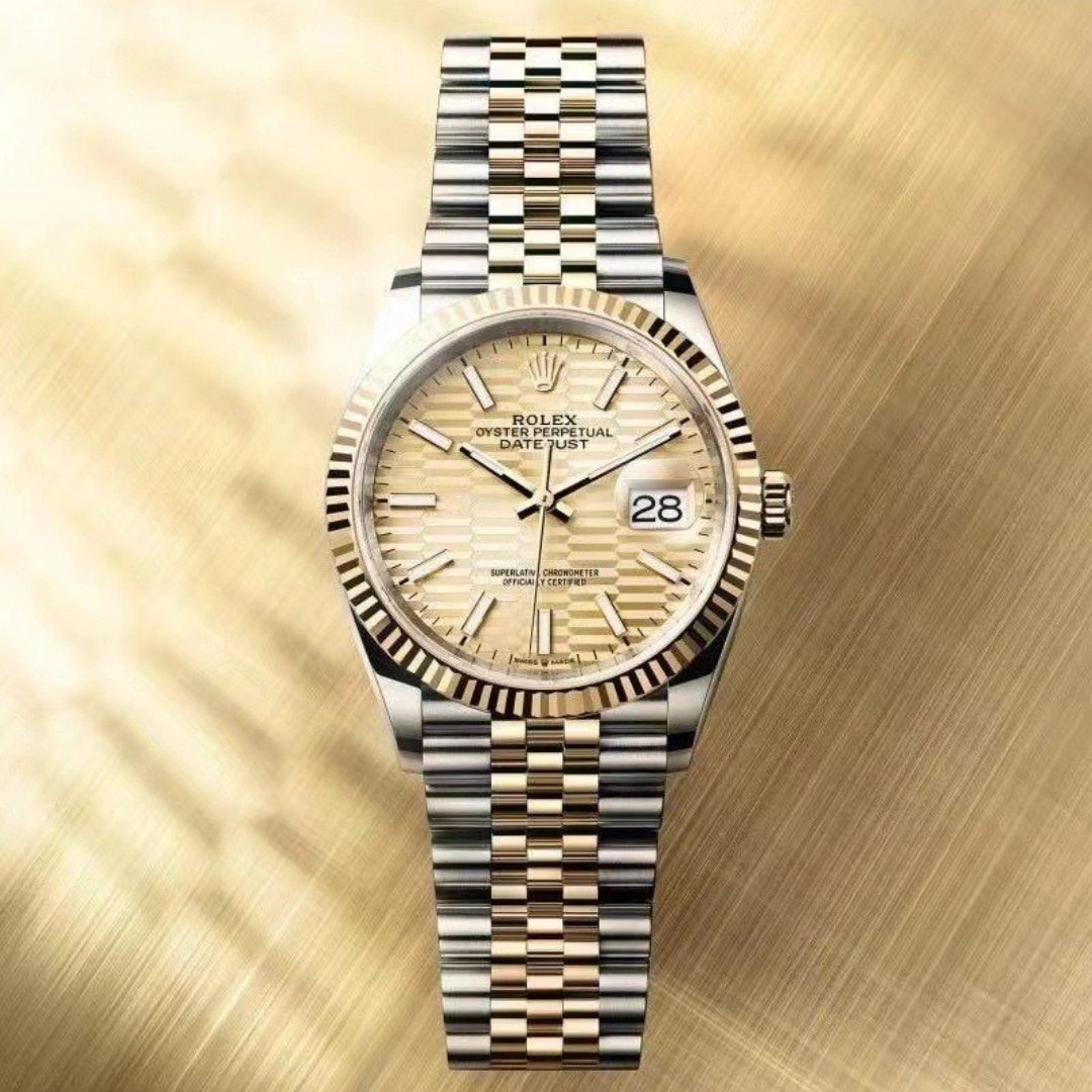 R01ex Oyster Datejust Oystersteel Gold Fluted Dial Yellow Gold 36Mm M126333 0022