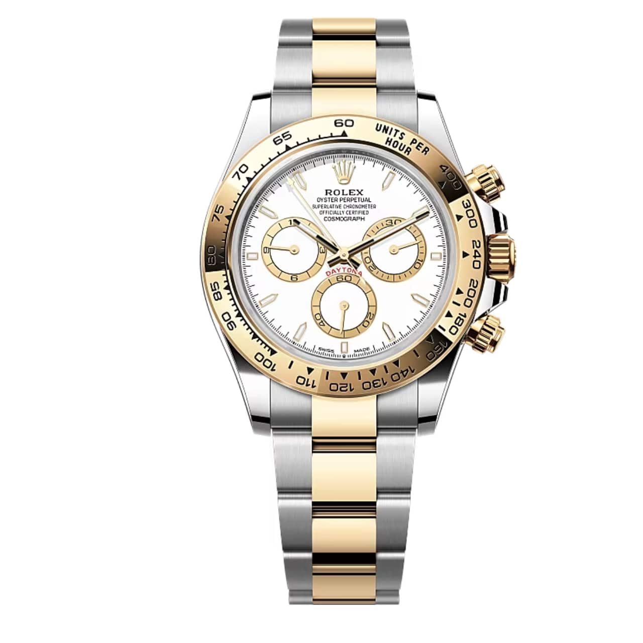 R01ex Cosmograph Daytona Stainless Steel Gold White 40Mm M126503 0001