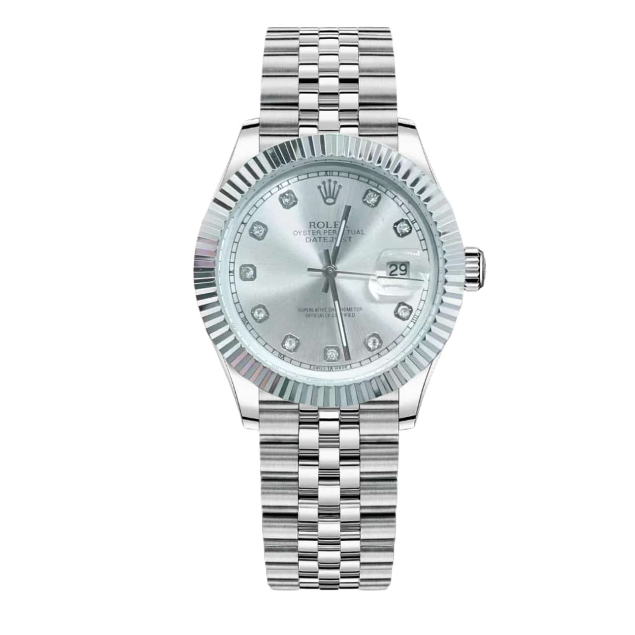 R01ex Datejust Silver Watch 41Mm 126333 0012