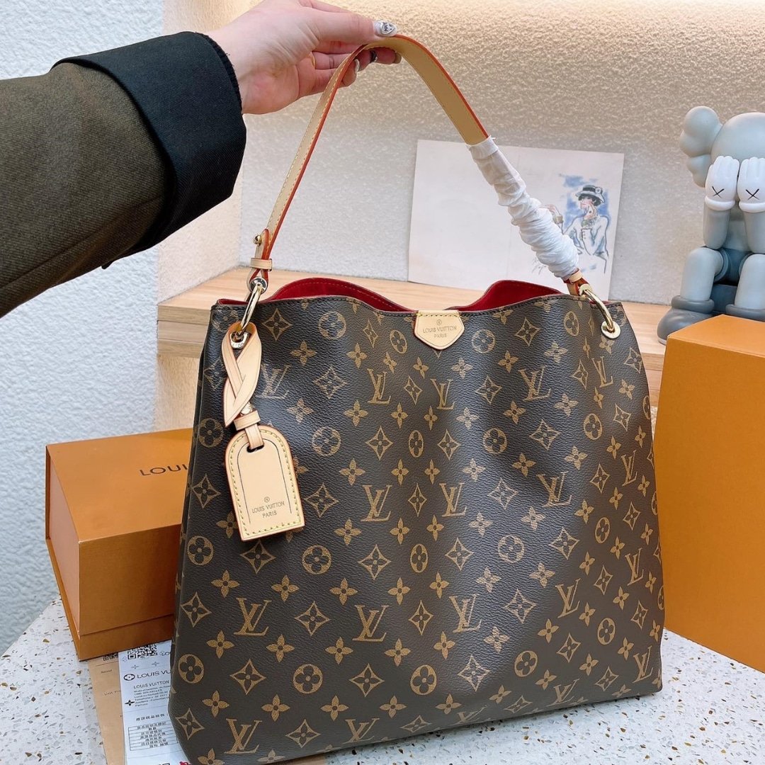 L0vis Vvtt0n Graceful Pm Monogram Canvas Red 35Cm