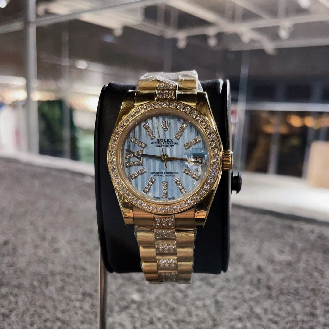R01ex Lady Datejust 28 Cornflower Blue Dial Gold 18K 28Mm 279138Blsrdp