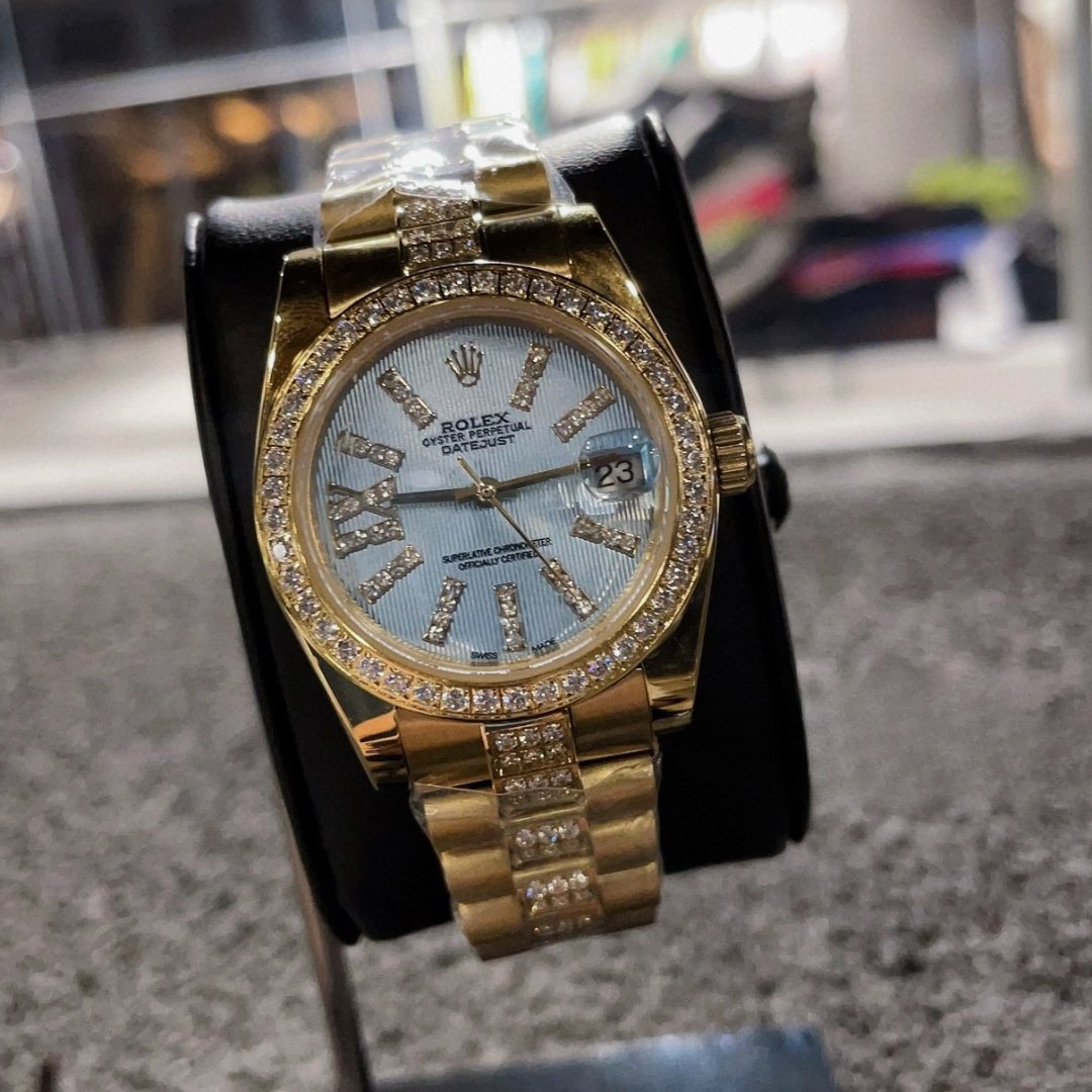 R01ex Lady Datejust 28 Cornflower Blue Dial Gold 18K 28Mm 279138Blsrdp