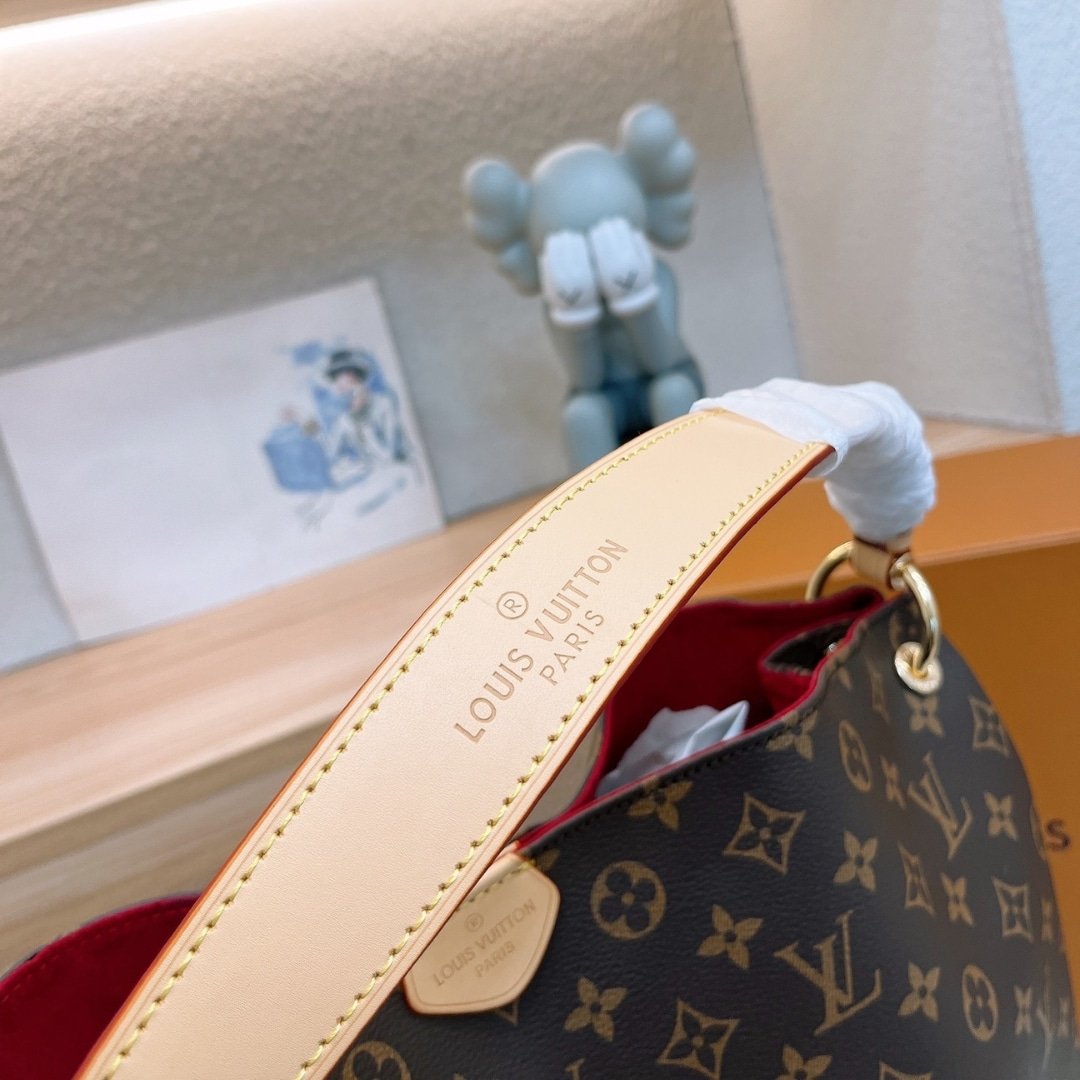 L0vis Vvtt0n Graceful Pm Monogram Canvas Red 35Cm