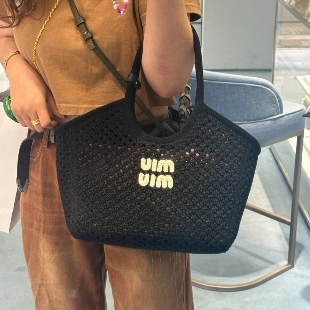 M1um1u Ivy Mesh Bag In Black 27Cm 5Bg281 2F8E F0N12 V Ooo
