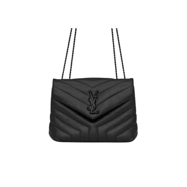 Sa1nt Lau*nt Loulou Small Chain Bag In Matelassé Y Black Noir 23Cm 494699Dv7281000