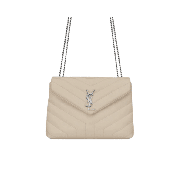 Sa1nt Lau*nt Loulou Small Chain Bag In Matelassé Y Leather White Silver 23Cm 494699Dv7269207