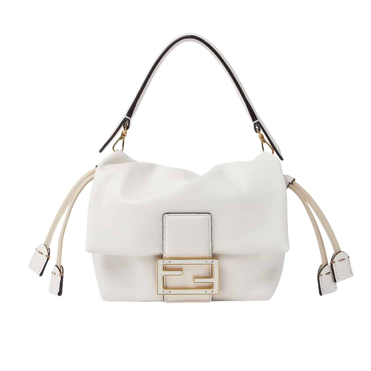 F**di Mamma Baguette Medium White 18Cm 8Bs105Abvef0K7E