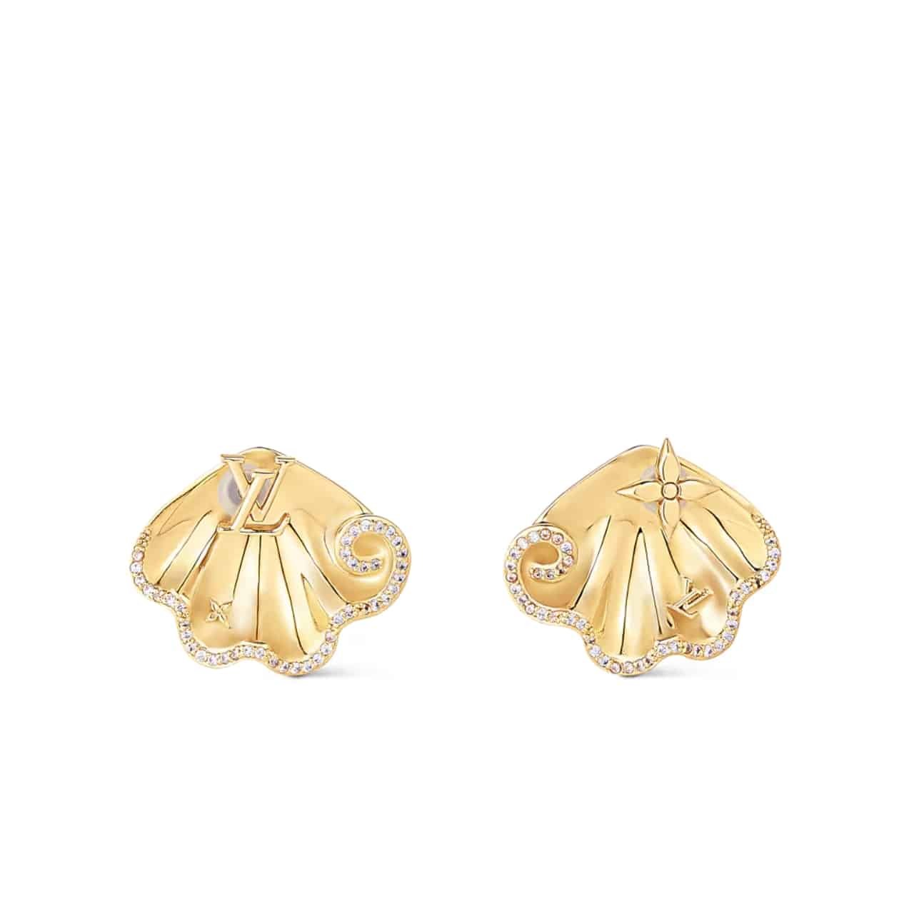 L0vis Vvtt0n Lv Aquatic Earrings Gold M01632