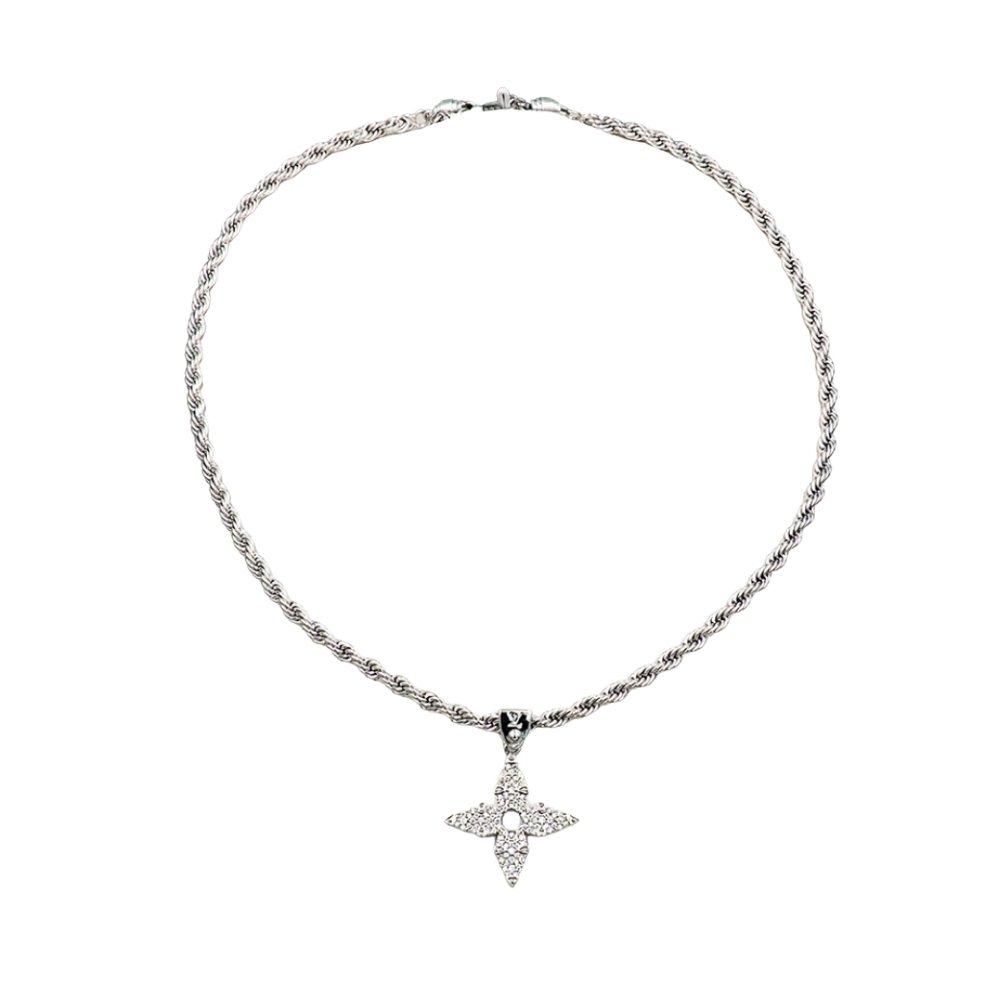 L0vis Vvtt0n Lv Rope Pendant Necklace Silver
