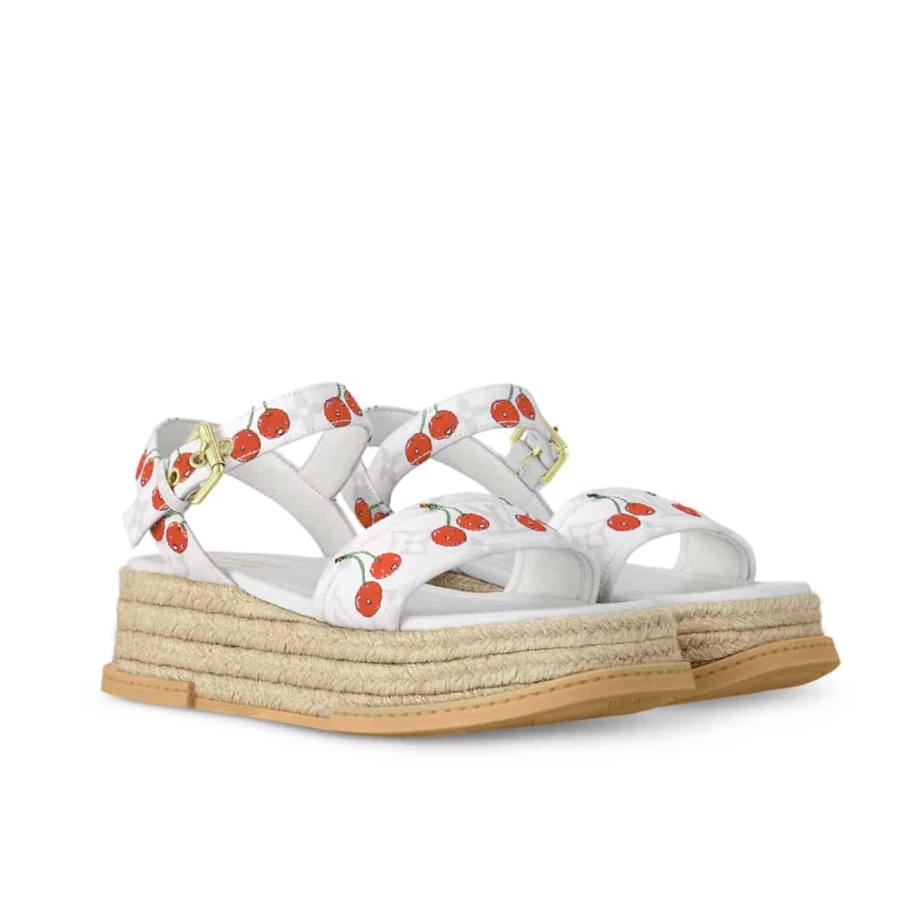 L0vis Vvtt0n X Takashi Maya Platform Sandal Monogram Cherry 1Ahnsk
