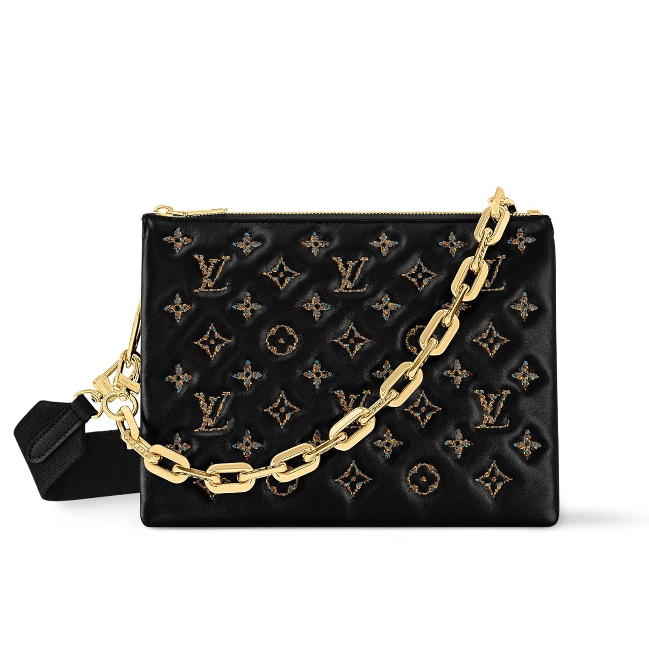 L0vis Vvtt0n Coussin PM Black Gold 26Cm M12448