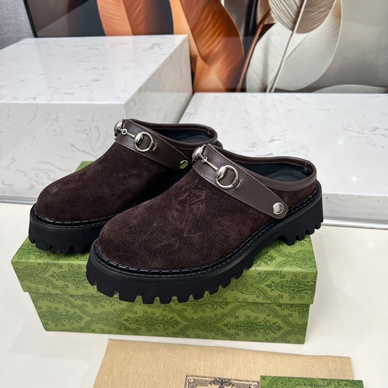 Gvc*1 Women Mule With Horsebit Dark Brown 835829 Aae3R 2042