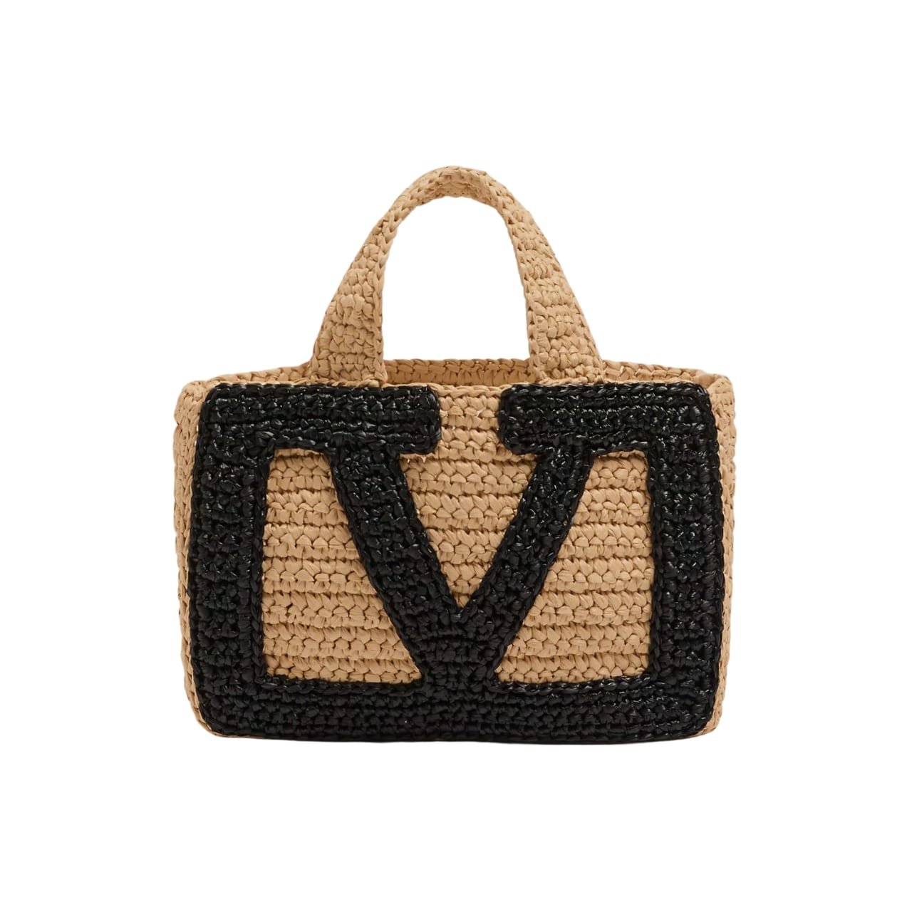 Va1e*ntin0 Garavani Viva S*perstar Small Shopping Bag In Raffia Beige 25Cm 7W2B0S12Qet Ex9