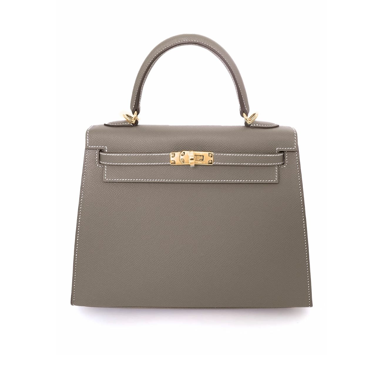 H**me5 Kelly Epsom Ck18 Etoupe Gold Hardware 25Cm