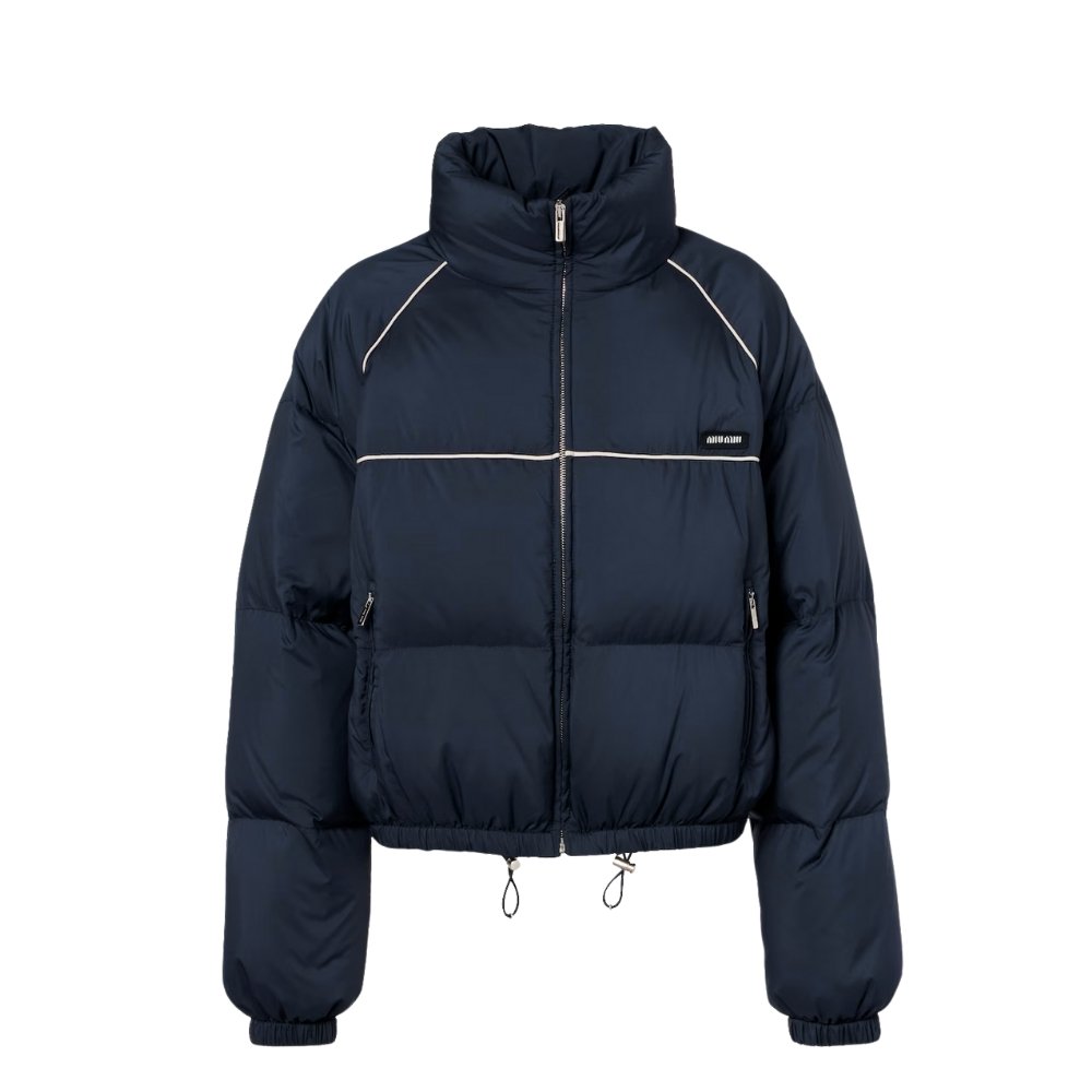 M1um1u Technical Ponge Down Jacket Navy Ml1309 158A F0008 S Ooo