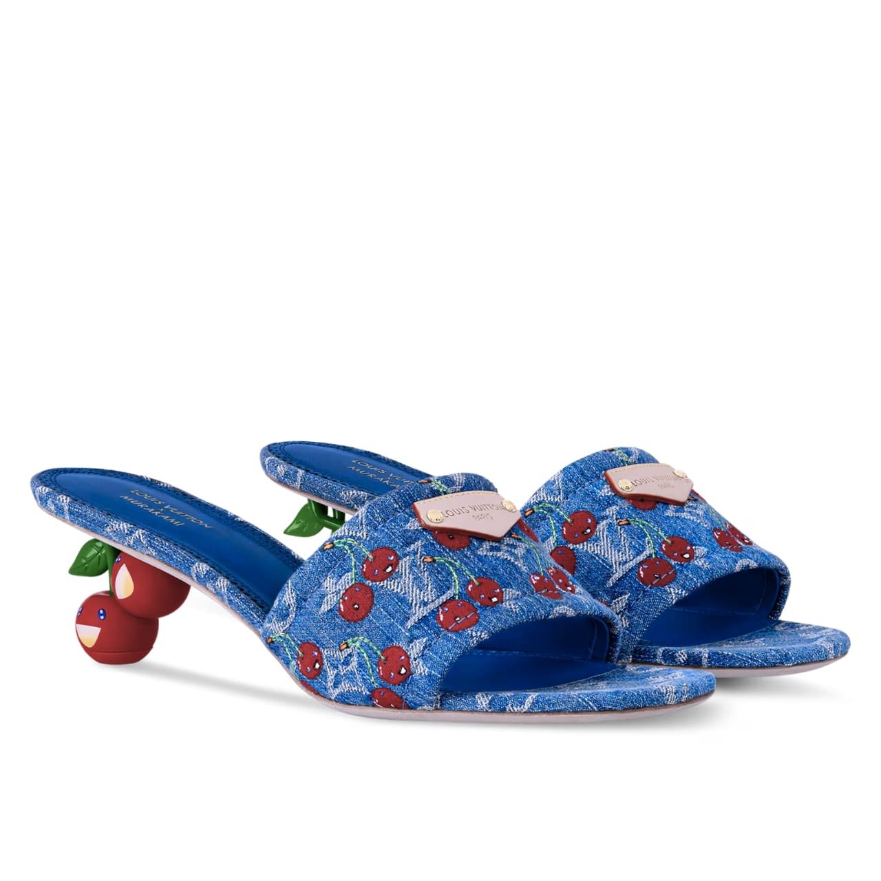 L0vis Vvtt0n X Takashi Murakami Lily Mule Denim Blue 1Ahltf