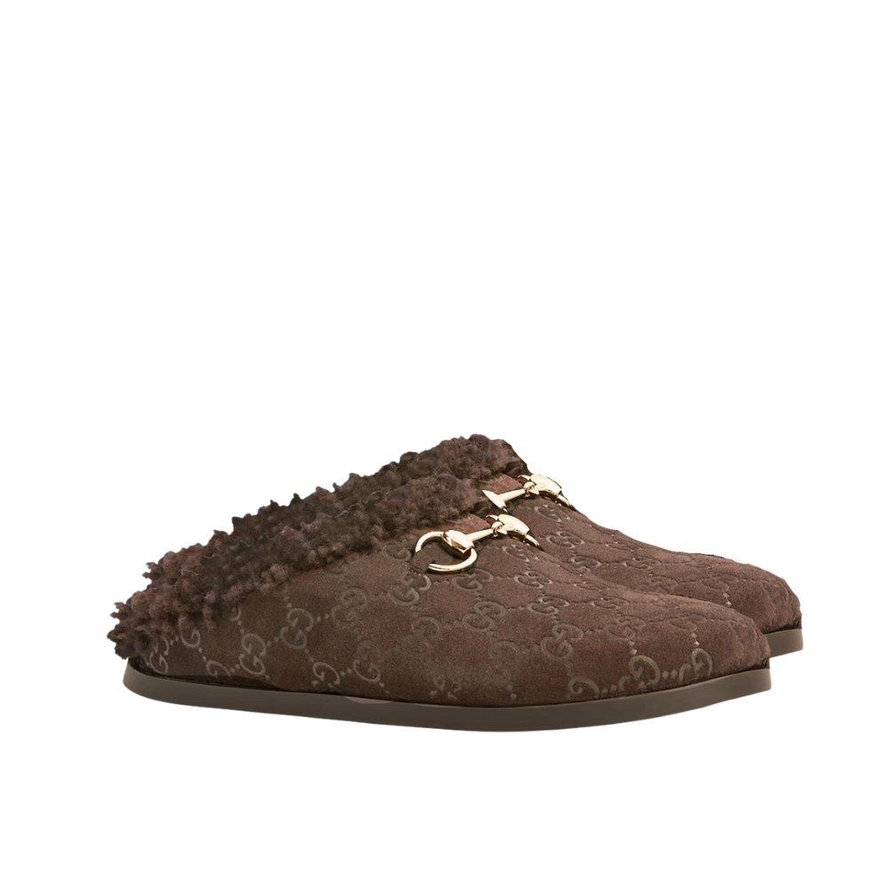 Gvc*1 Women Mule With Horsebit Dark Brown Gg 836057 Aae27 2042