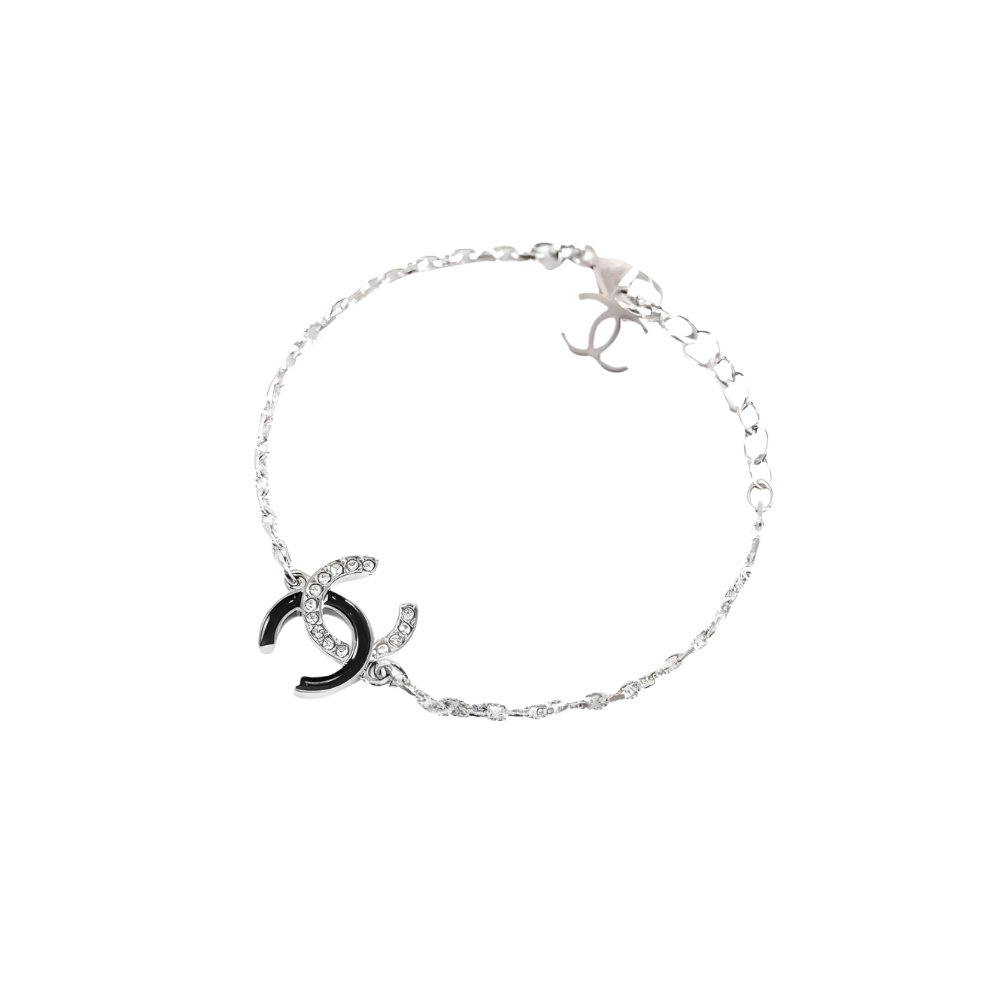 Ch**el Cc Logo Chain Bracelet Silver Abf797 B20581 U0944