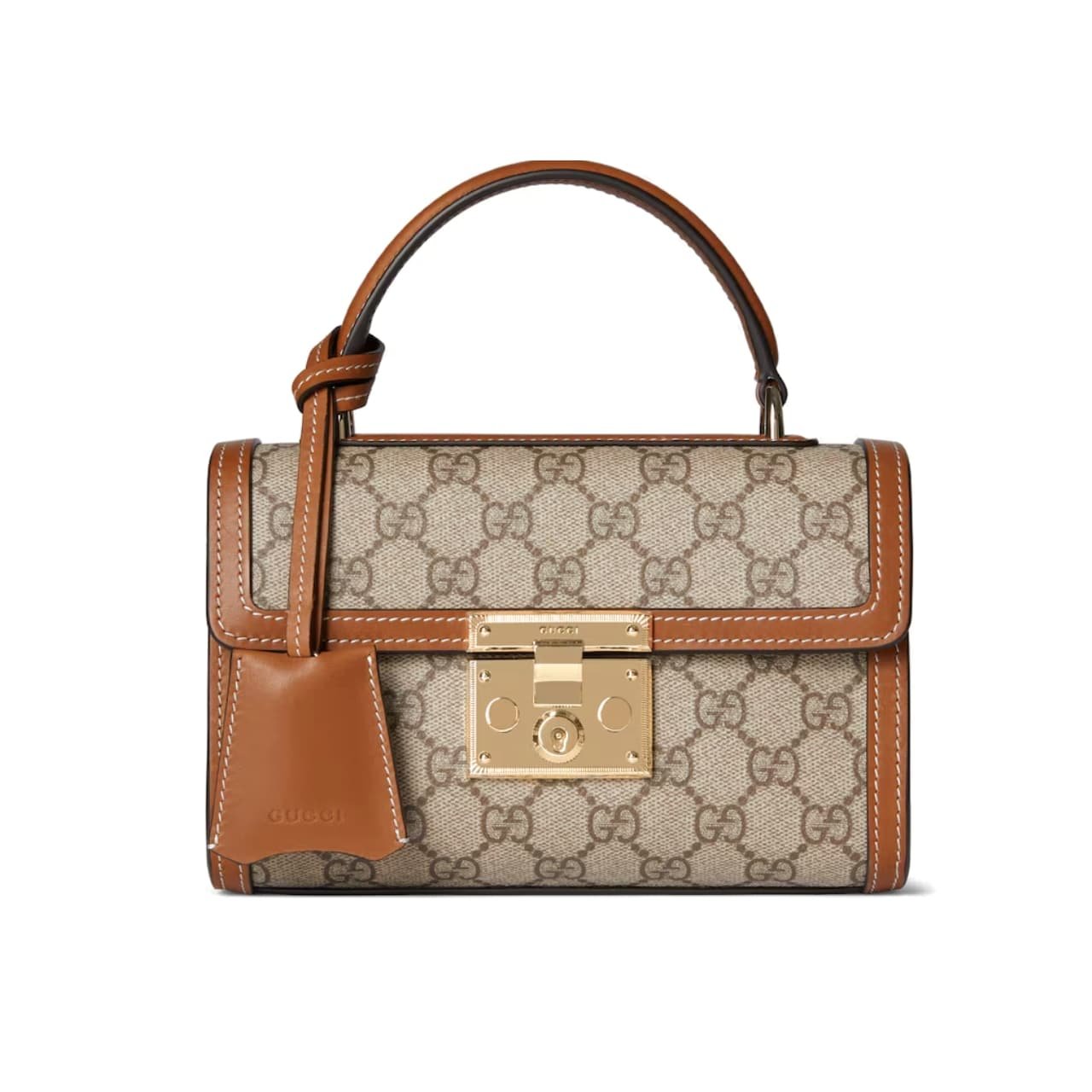 Gvc*1 Padlock Small Top Handle Bag Brown 20Cm ‎838999 Fad6L 9758
